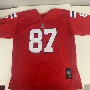 Rob Gronkowski red patriots jersey